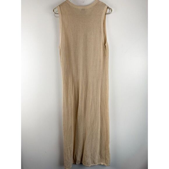 Brixton Women Aruba Dress Size L Whitecap Beige Beach Cover Up Cruise Maxi - Picture 3 of 6